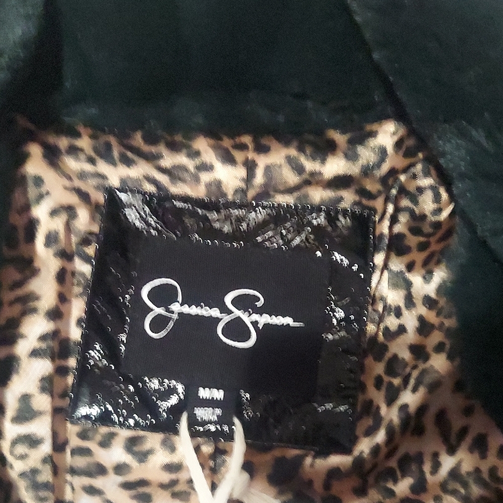 Jessica Simpson Forest Green Faux Fur Coat - Picture 3 of 17